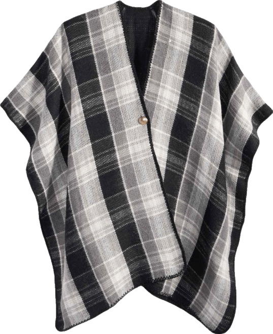 Plaid to Solid Reversible Topper, Macy's Exclusive