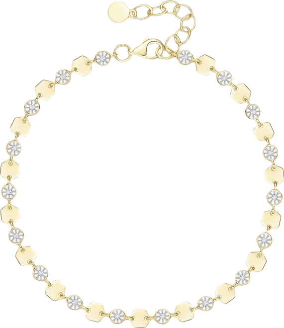 Diamond Luna Bracelet (1/10 ct. t.w.) in Sterling Silver, 14K Gold or Rose Gold over Sterling Silver