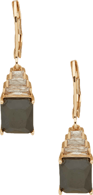 Cubic Zirconia Gold-Tone Dynamic Drop Earrings