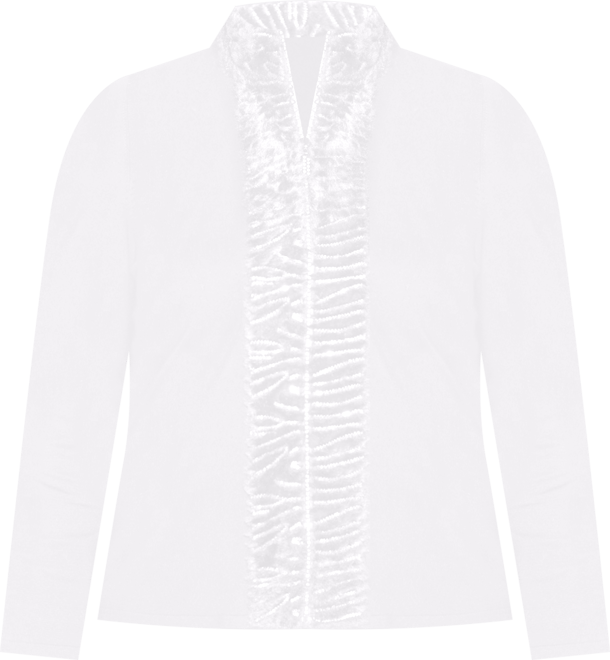 Plus Size Black Label Trim Rhinestone-Zip Cardigan Sweater