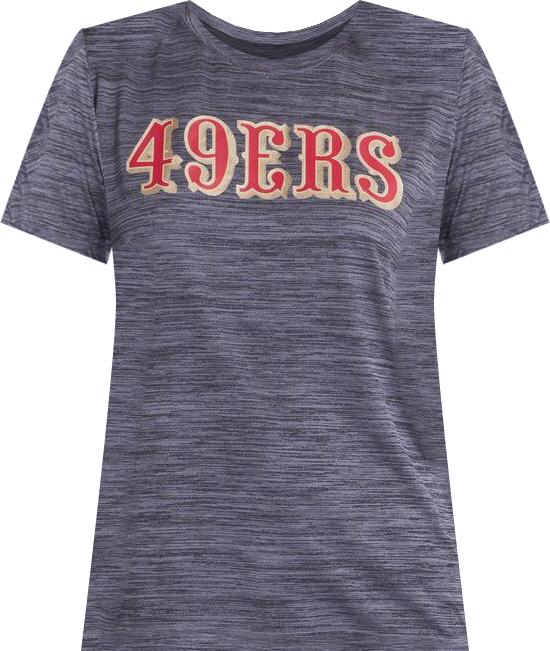 Women's Heather Charcoal San Francisco 49ers 2025 Rivalries Collection Sideline Velocity Dri-fit T-Shirt