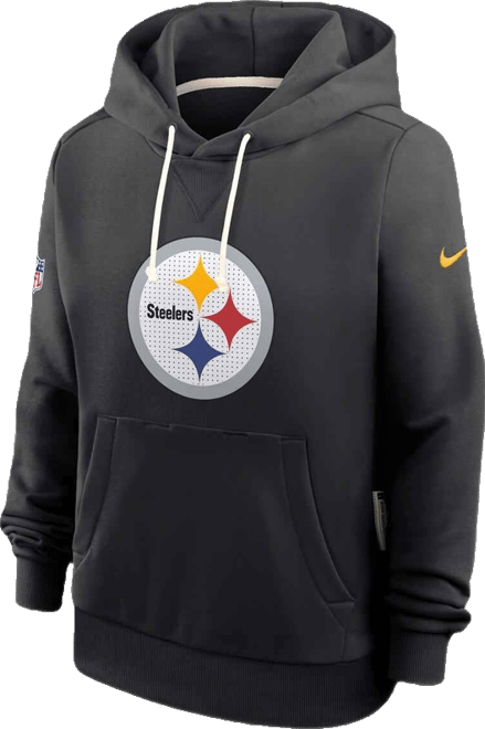 Women's Black Pittsburgh Steelers Sideline Standard Issue&nbsp;Initial Home&nbsp;Dri-fit Hoodie