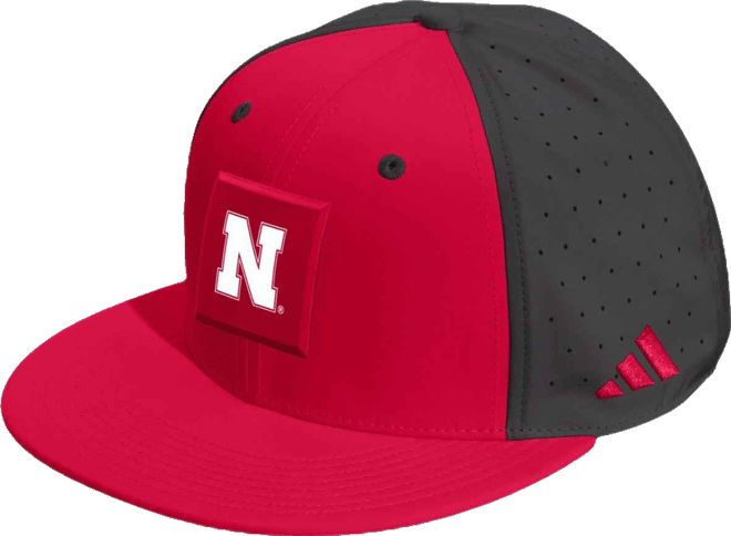 Men's and Women's Scarlet/Black Nebraska Huskers Performance Flat Bill Adjustable Hat