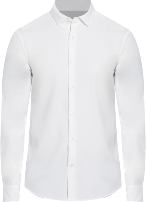 Men's Slim-Fit Stretch Solid Button-Down Twill Shirt