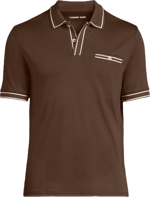 Men's Short Sleeve Tipped Welt Pocket Supima Polo