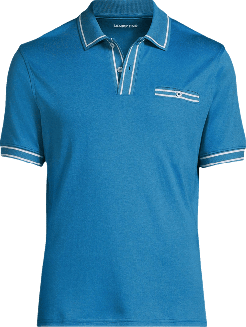 Men's Short Sleeve Tipped Welt Pocket Supima Polo