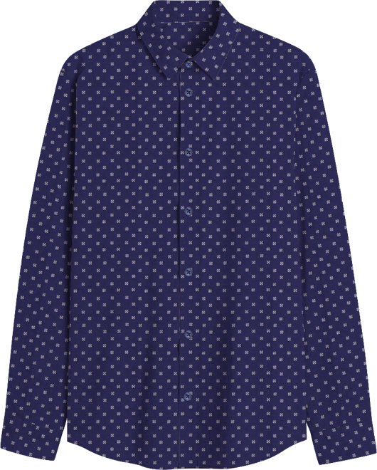 Men's Geometric Print Dress Shirt