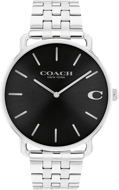 Men's Elliot Silver Tone Stainless Steel Bracelet Watch, 43mm