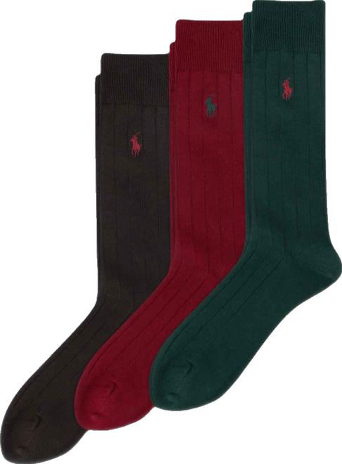3 Pack Cotton Rib Casual Men's Socks