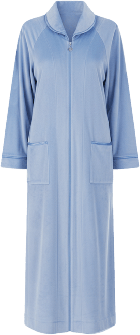Women's Zip-Front Velour Ballet Robe