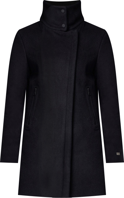 Women's Puffer-Bib Asymmetric Zip-Front Coat