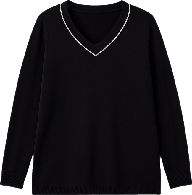 Plus Size Embellished V-Neck Sweater, Macy's Exclusive