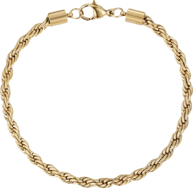 Tarnish Resistant Gold Rope Chain Bracelet