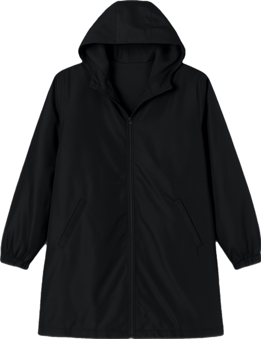 Women's Plus Size Hooded Slicker Raincoat