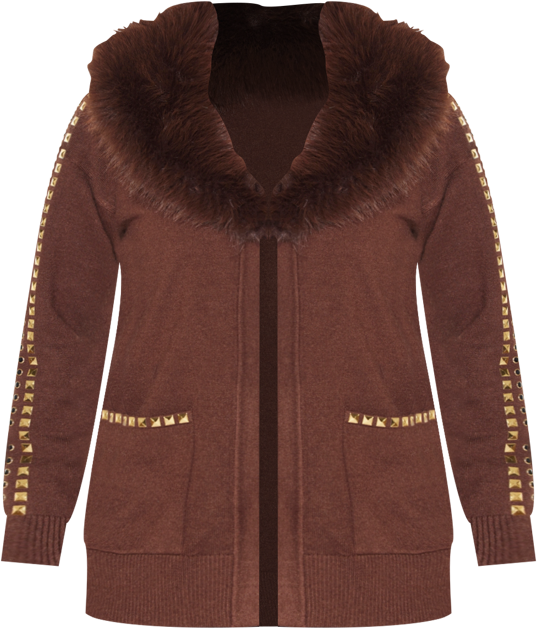 Women's Black Label Embellished Collar Cardigan Sweater