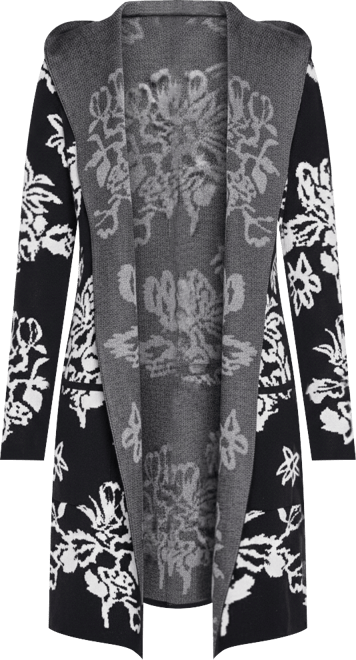 Women's Hooded Fall Botanicals Coatigan Sweater