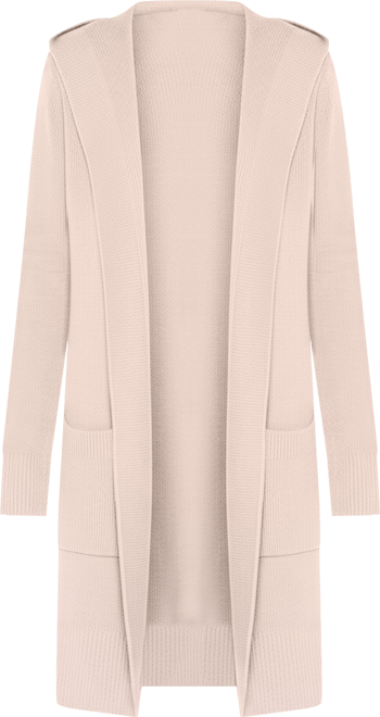 Women's Hooded Novelty-Stitch Coatigan Sweater