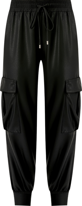 Women's Faux Leather Jogger Pants