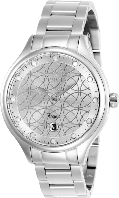Women's 27437 Angel Quartz 3 Hand Silver Dial Watch