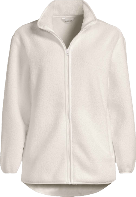 Plus Size Cozy High Pile Full Zip Fleece Jacket