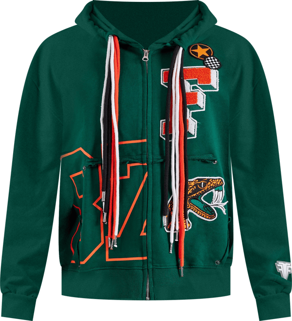 For The Fan Florida A&M University Seven Hills Honor Full-Zip Fleece Hoodie