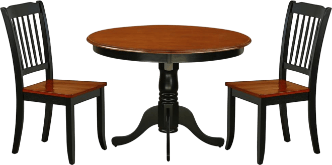 Dining Room Set Black & Cherry