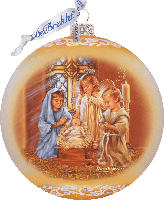 G. Debrekht Angels Lullaby Le Glass Christmas Ornament