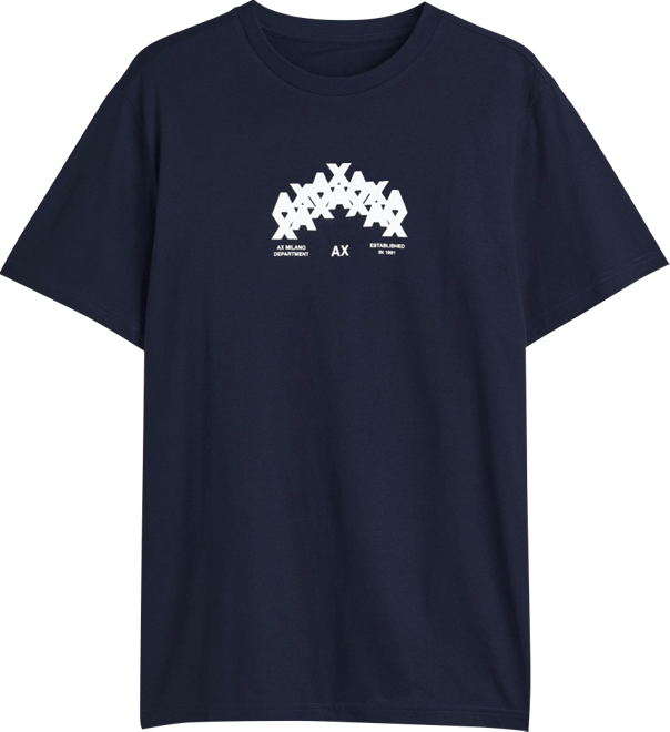 Men's Heavy Jersey Flocked A X Logo T-Shirt