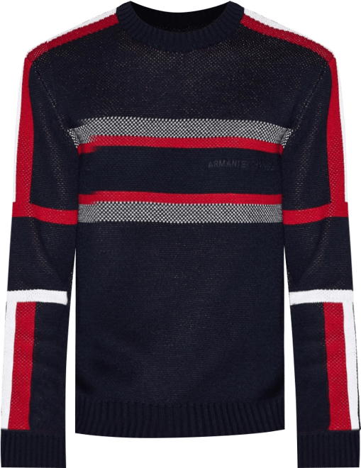 Men's Color Block Tape Sweater