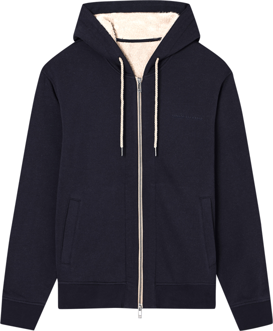 Men's Sherpa Lined Full Zip Hoodie Sweatshirt