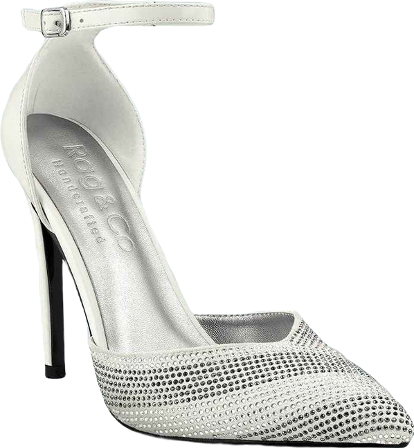 Nobles Womens Rhinestone Patterned Stiletto Sandals