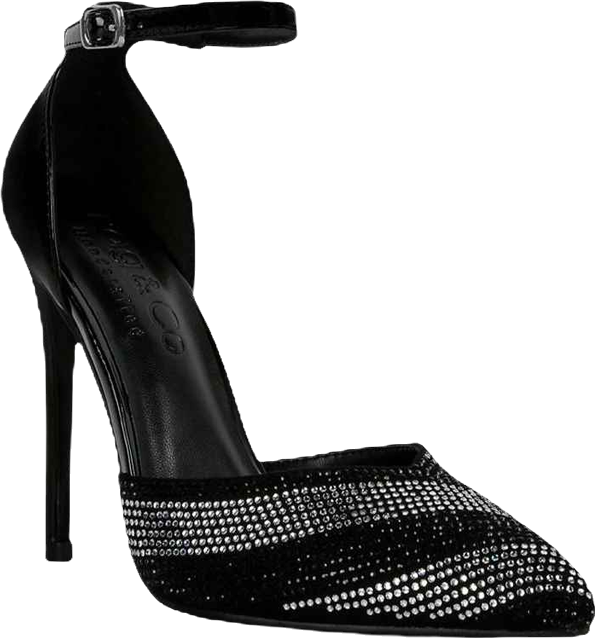 Nobles Womens Rhinestone Patterned Stiletto Sandals