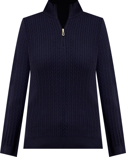 Women's Cotton Mock-Neck Sweater, Online Only