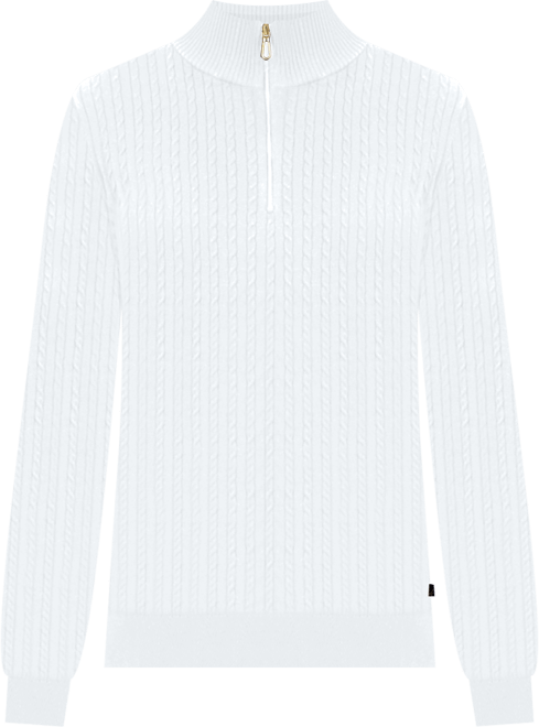 Women's Cotton Mock-Neck Sweater, Online Only