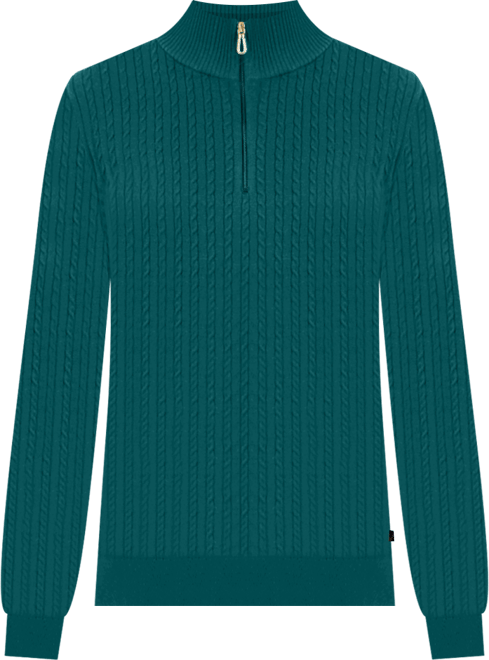 Women's Cotton Mock-Neck Sweater, Online Only