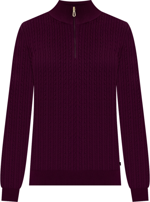 Women's Cotton Mock-Neck Sweater, Online Only