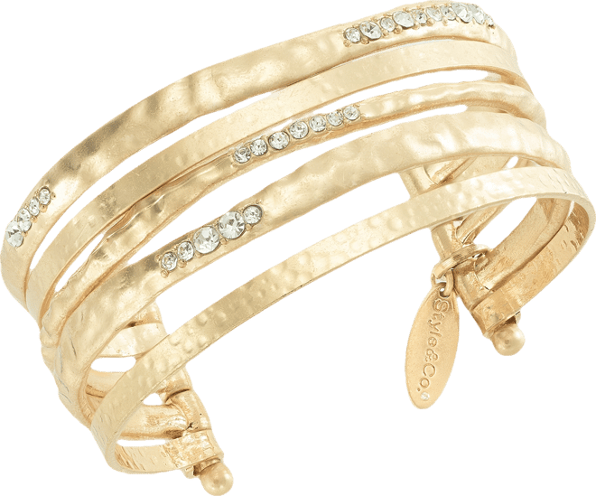 Pave Multirow Cuff Bracelet, Macy's Exclusive