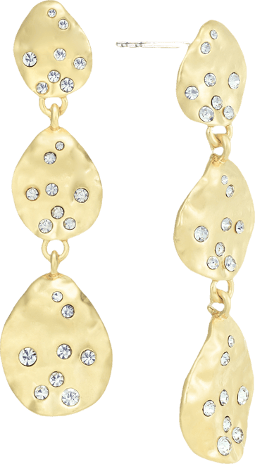 Pave Oval Triple Drop Earrings, Macy's Exclusive