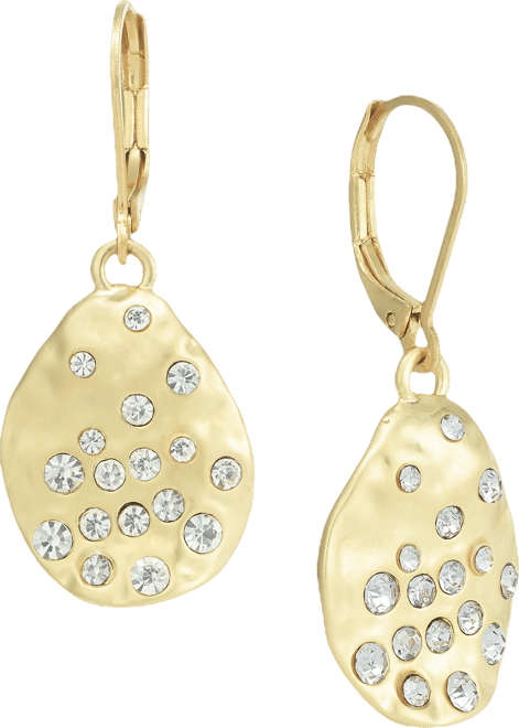 Pave Oval Drop Earrings, Macy's Exclusive