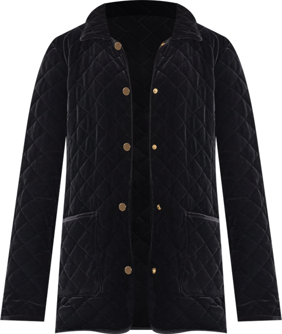 Women's Quilted Velvet Snap-Front Jacket