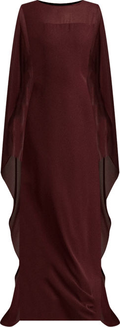Women's Crew Neck Cape Gown