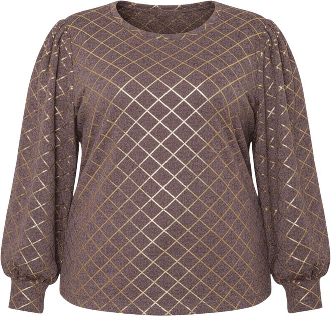 Plus Size Bishop Sleeve Pullover Top