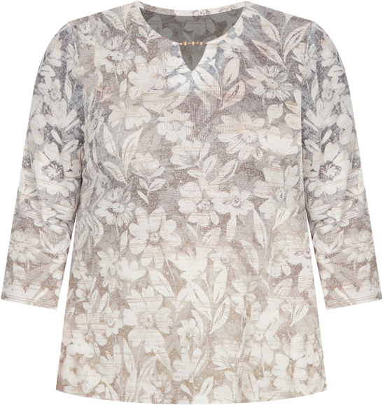 Plus Size Vienna Ombre Floral Knit Top