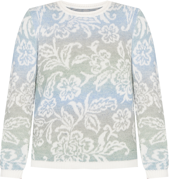 Plus Size Stockbridge Soft Paisley Ombre Sweater