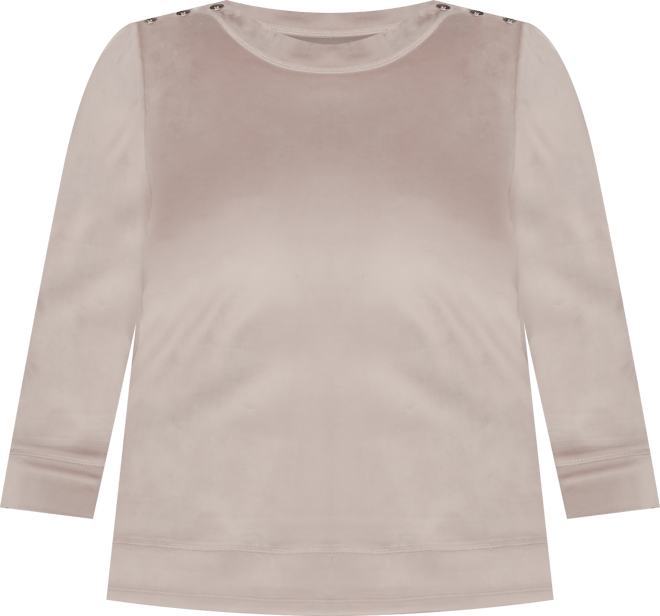 Plus Size Calm Luxe Shoulder Button Top