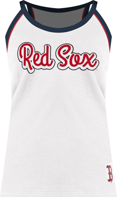 Women's White Boston Red Sox Curveball Tank Top