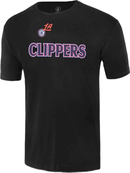 Men's and Women's Black La Clippers Oversize Logo T-Shirt