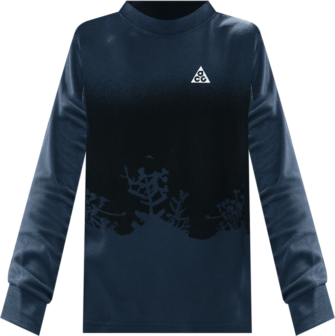 Nike ACG Playera de manga larga con diseño tipo waffle para niños talla grande