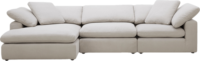 Fog 3-Pc. Fabric Chaise Sectional Sofa Set