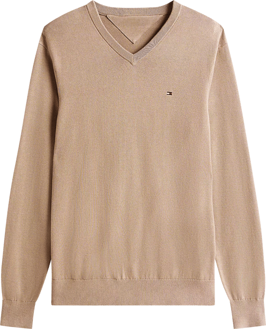 Men's Essential Solid V-Neck Sweater